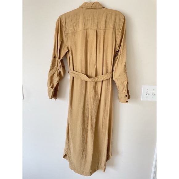 Banana Republic Tan Midi Dress with Belt - Picture 3 of 4